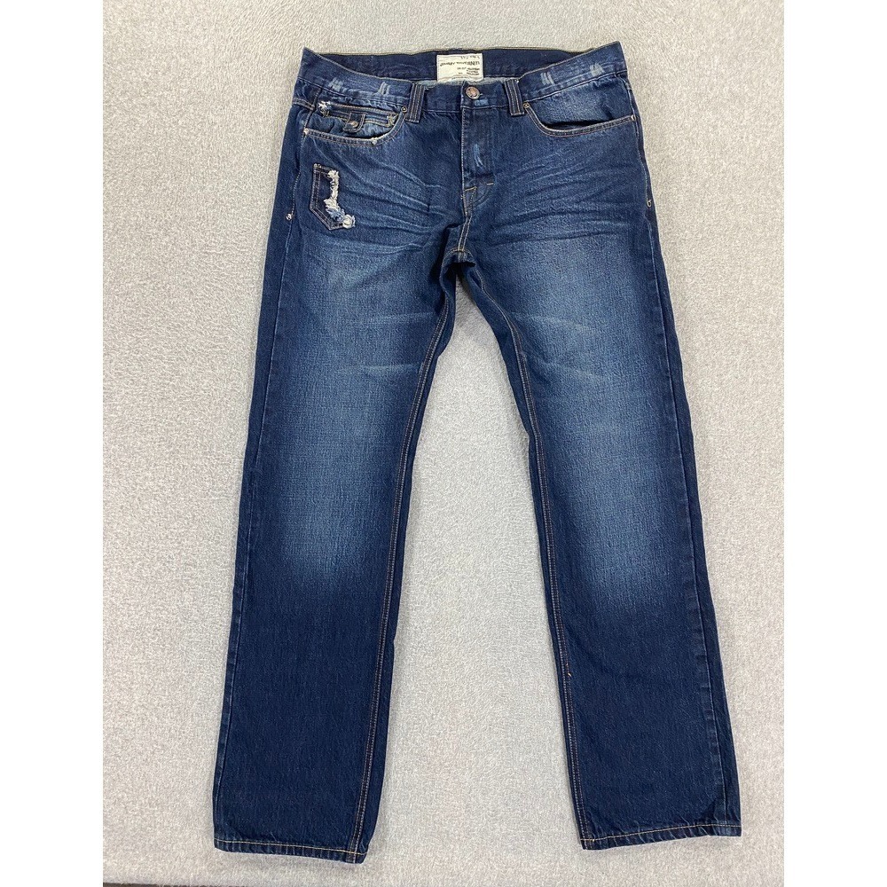 Jimmy Taverniti Men 34 Air Anti Exposure Selvedge Denim Jeans Distressed (35x32)